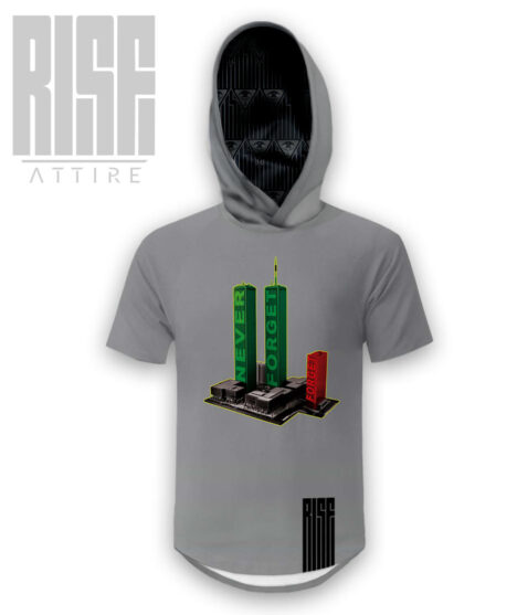 Never Forget [7] // Hooded Scoop Tee // RISE Attire