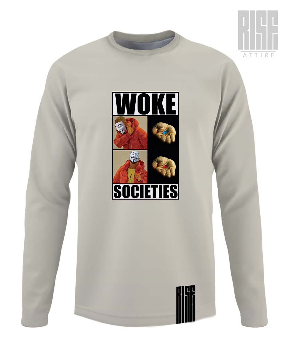 Woke Societies Gods Plan mens / unisex long sleeve tee / sweater / cream / RISE ATTIRE