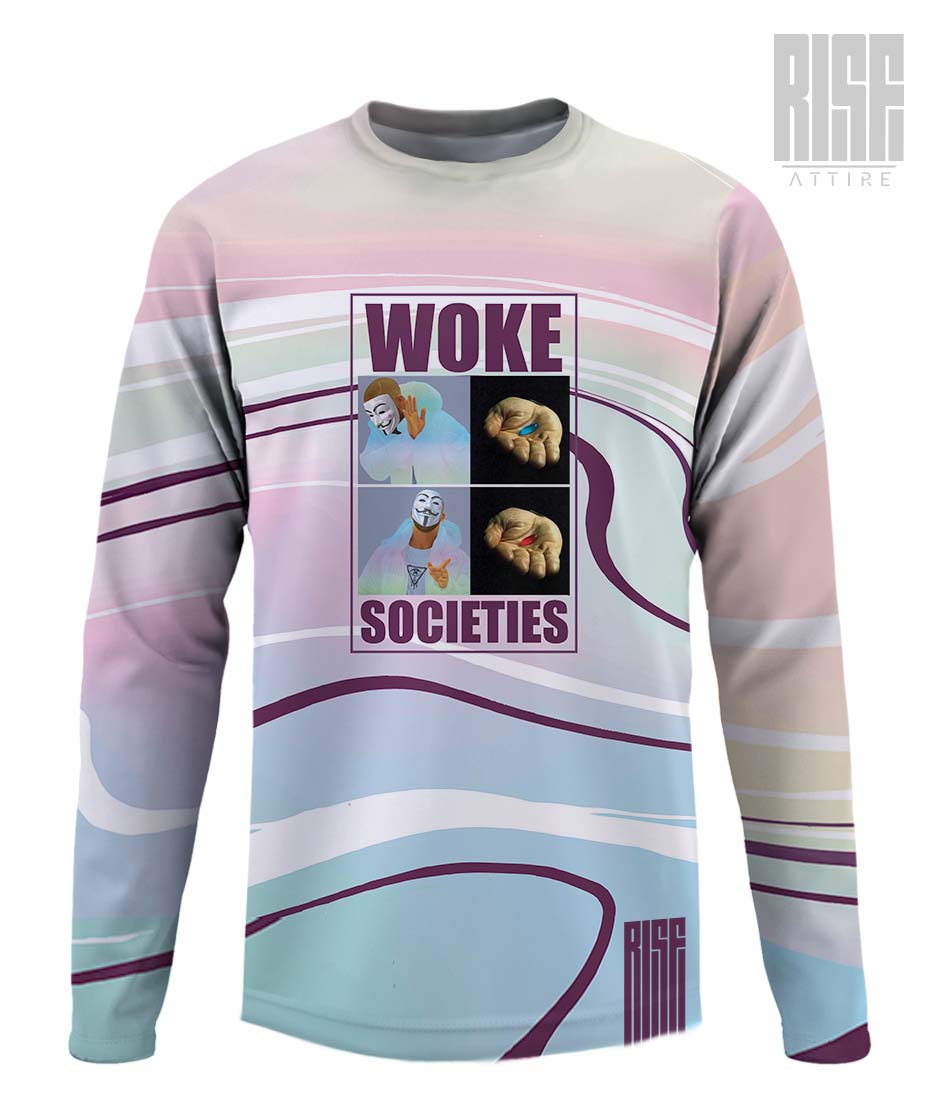 Woke Societies Gods Plan technicolor mens longsleeve tee / sweater RISE ATTIRE