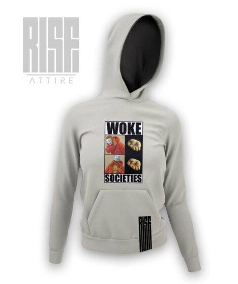 Woke Societies Gods Plan / womens pullover hoodie / cream / RISE ATTIRE