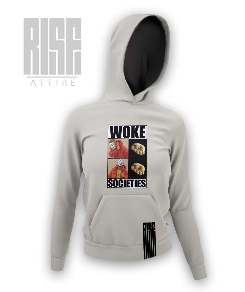 Woke Societies Gods Plan / womens pullover hoodie / cream / RISE ATTIRE
