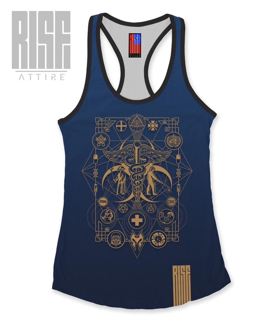 Cult of the Medics // Coat of Arms // Womens Tank Top // Royal Blue // RISE ATTIRE