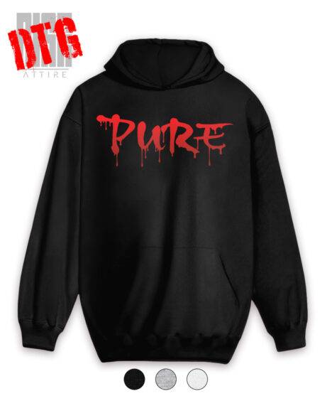 PURE / DTG Cotton Pullover Hoodie // RISE ATTIRE