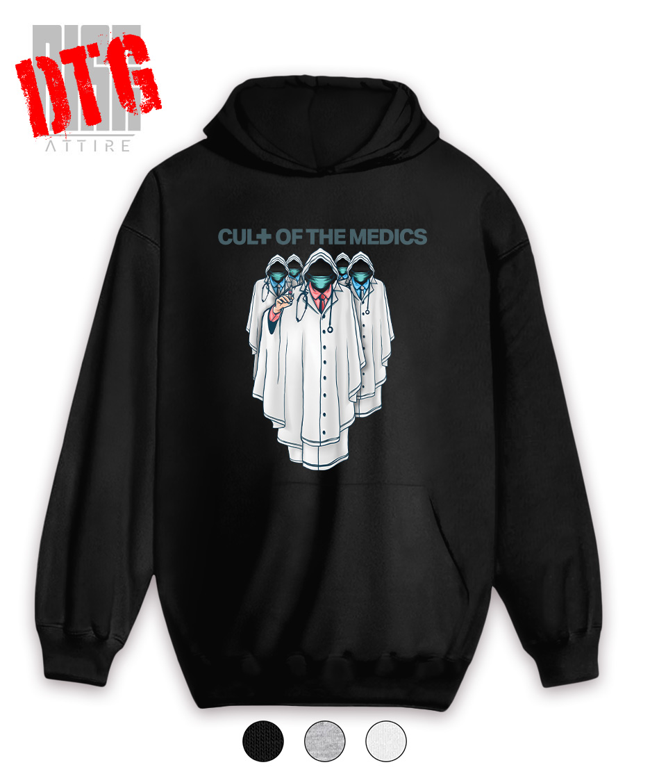 The Sacrament / Cult of the Medics / DTG cotton pullover hoodie // RISE ATTIRE