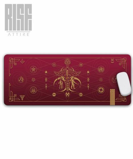 Cult of the Medics // Coat of Arms // Ruby Red // premium deskmat // RISE ATTIRE