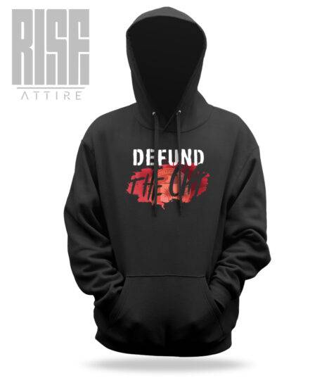 Defund The C_A // DTG Cotton Hoodie // RISE Attire