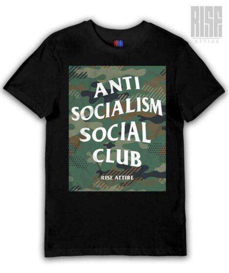 Anti Socialism Social Club // CAMO // cotton panel tee // RISE ATTIRE