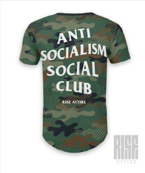 Anti Socialism Social Club // CAMO // mens unisex scoop tee // RISE ATTIRE