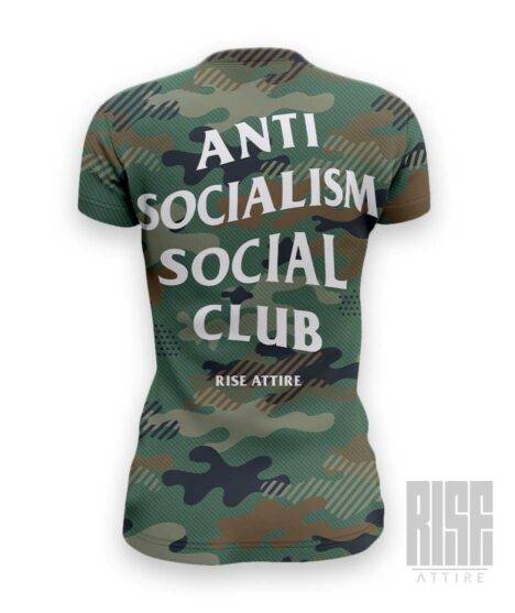 Anti Socialism Social Club // CAMO // womens v-neck tee // RISE ATTIRE