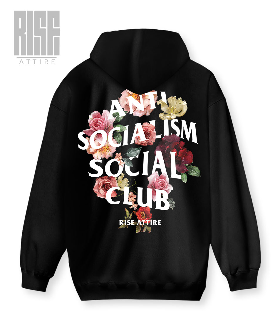Anti Socialism Social Club FLORAL DTG Unisex Cotton Hoodie