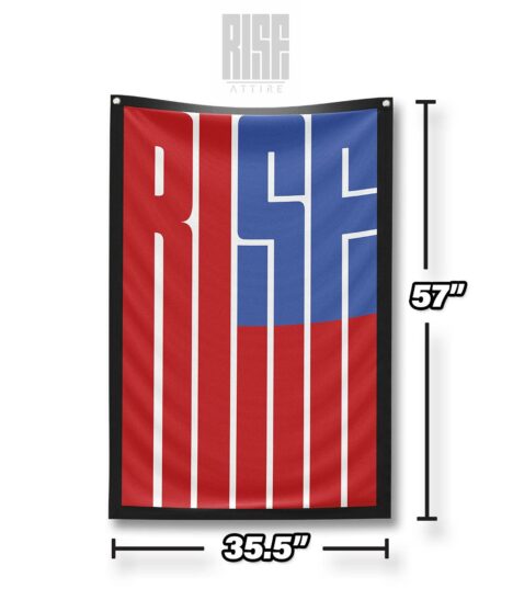 RISE ATTIRE FLAG // dimensions