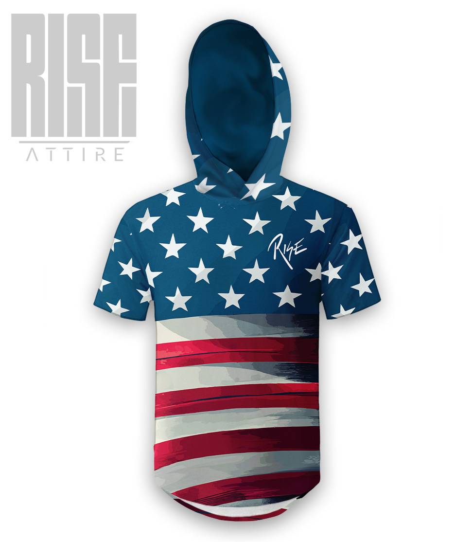 Flag Swag // Hooded Scoop Tee // RISE Attire