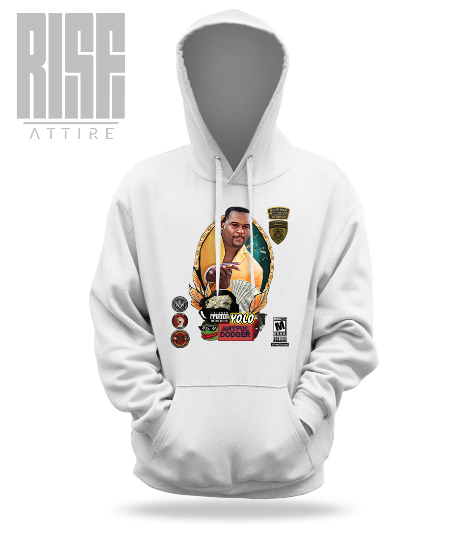 Grand Theft Yolo DTG Cotton Hoodie // DQDGER // RISE Attire
