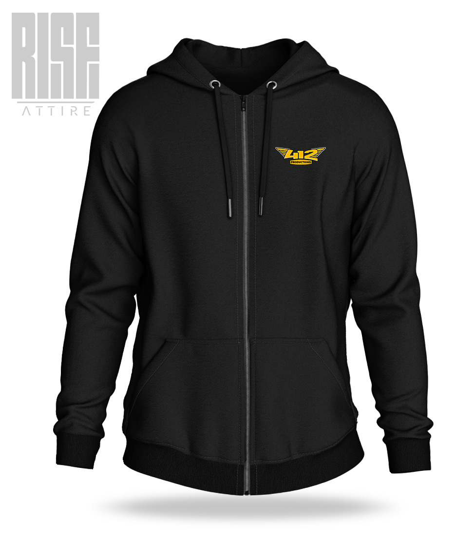 412 Productions // DTG Zip-Up Hoodie // RISE Attire