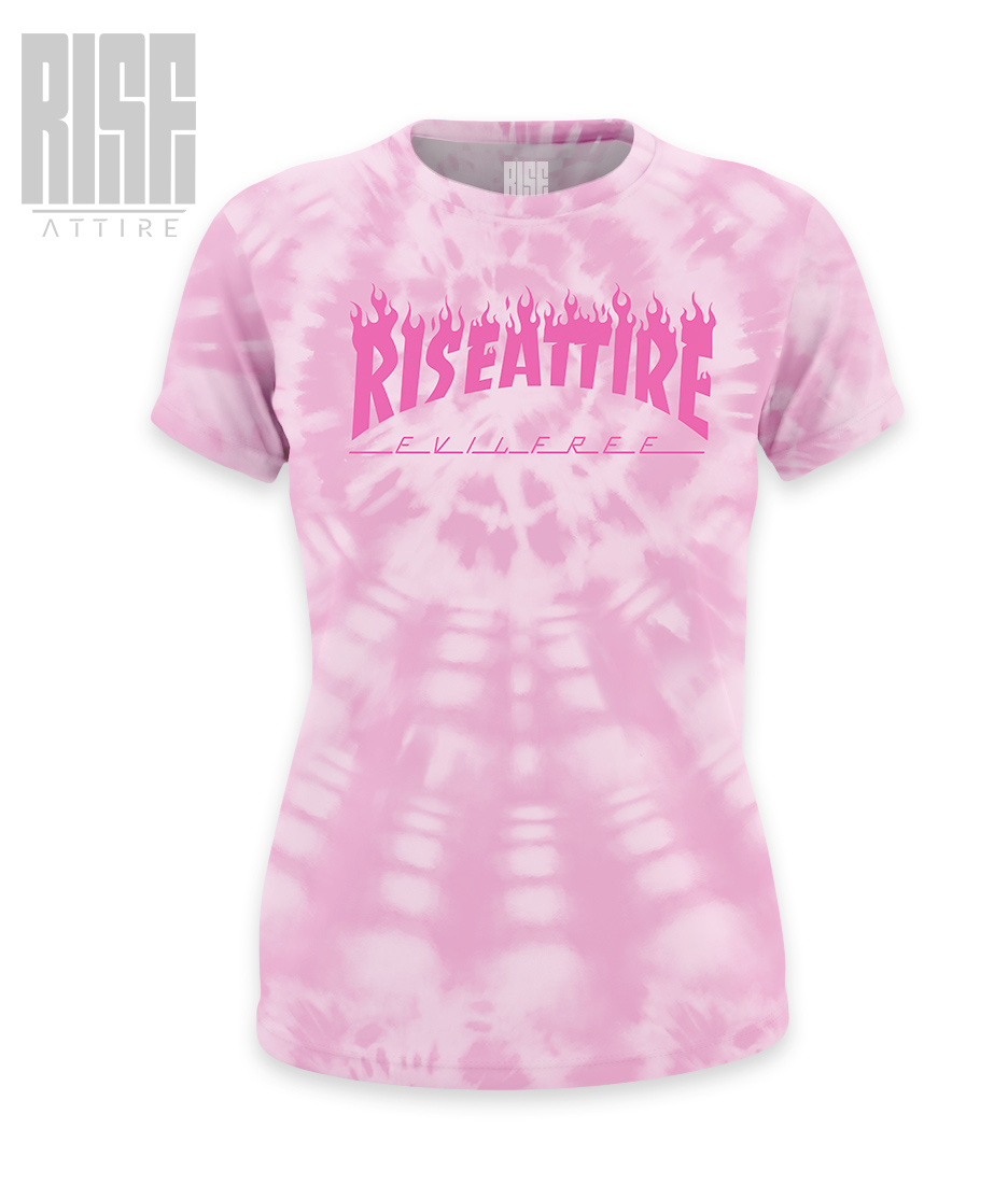 RISE ATTIRE // UP IN FLAMES PINK // PREMIUM // WOMENS TEE