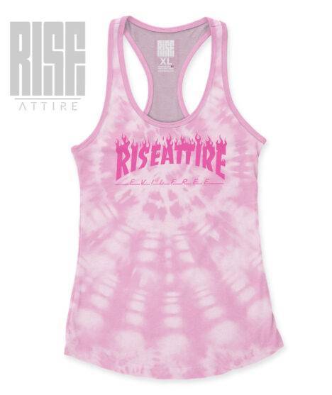 RISE ATTIRE // UP IN FLAMES PINK // PREMIUM // WOMENS TANK