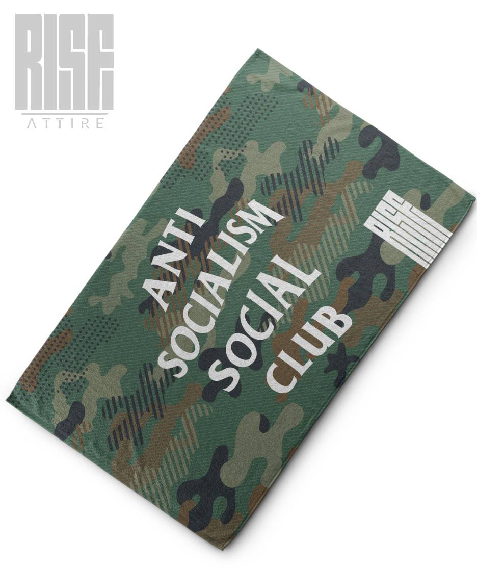 RISE // PREMIUM BEACH TOWEL // Anti Socialism Social Club - Camo
