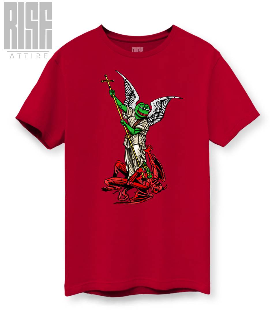 Archangel Pepe // RISE ATTIRE // DTG COTTON TEE RED