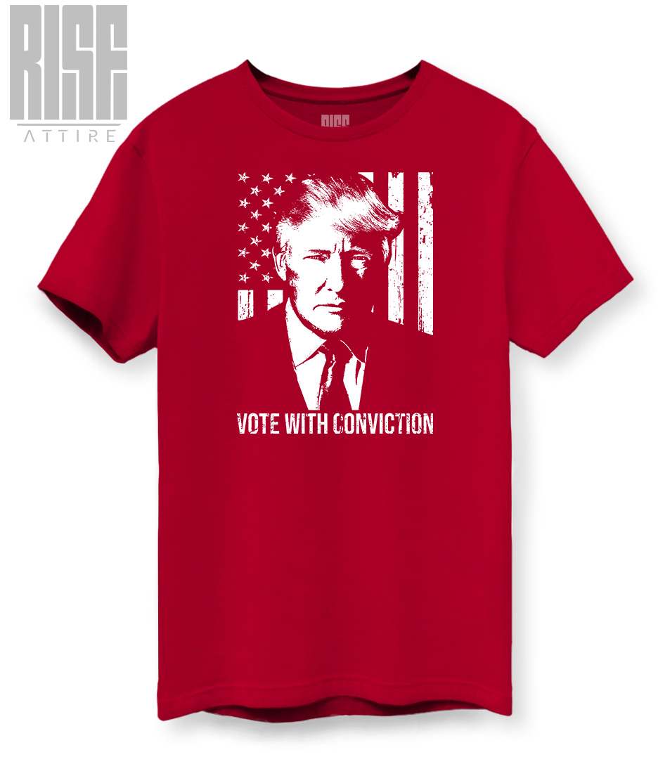 Vote with Conviction // Unisex Cotton Tee // RED