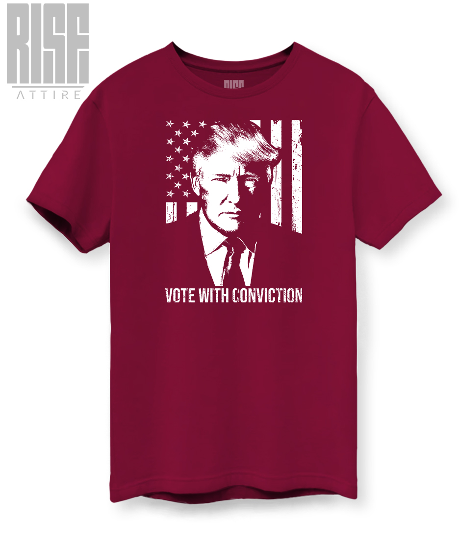 Vote with Conviction // RISE ATTIRE // DTG COTTON TEE RED