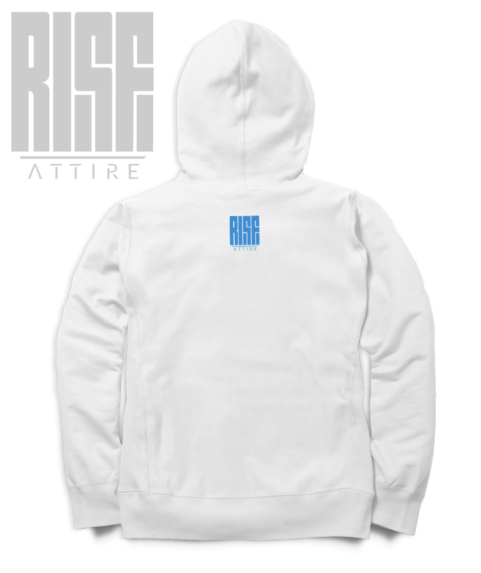 FIGHT2 // DTG COTTON UNISEX PULLOVER HOODIE // WHITE