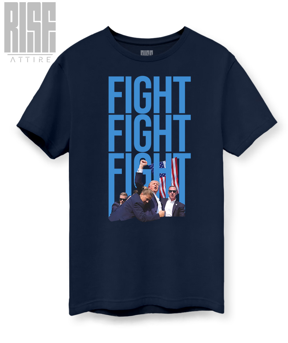 FIGHT2 // DTG COTTON UNISEX TEE // Navy Blue