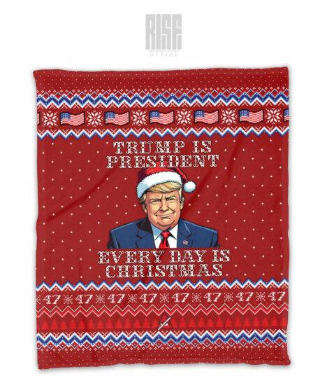 Everyday Is Christmas RED WAVE Blanket // RISE Attire