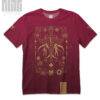 Coat of Arms RUBY RED Mens Premium Tee - Image 3