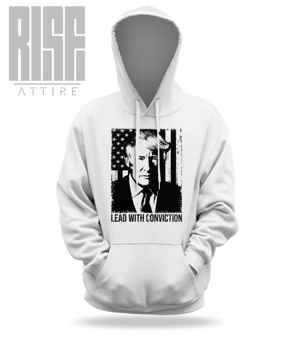 Lead with Conviction // Trump // Cotton DTG Unisex Hoodie