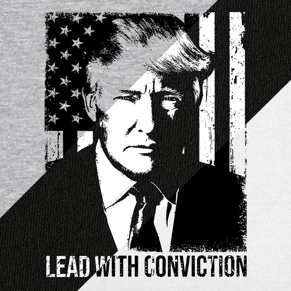 Lead with Conviction // Trump // Cotton DTG Unisex Hoodie