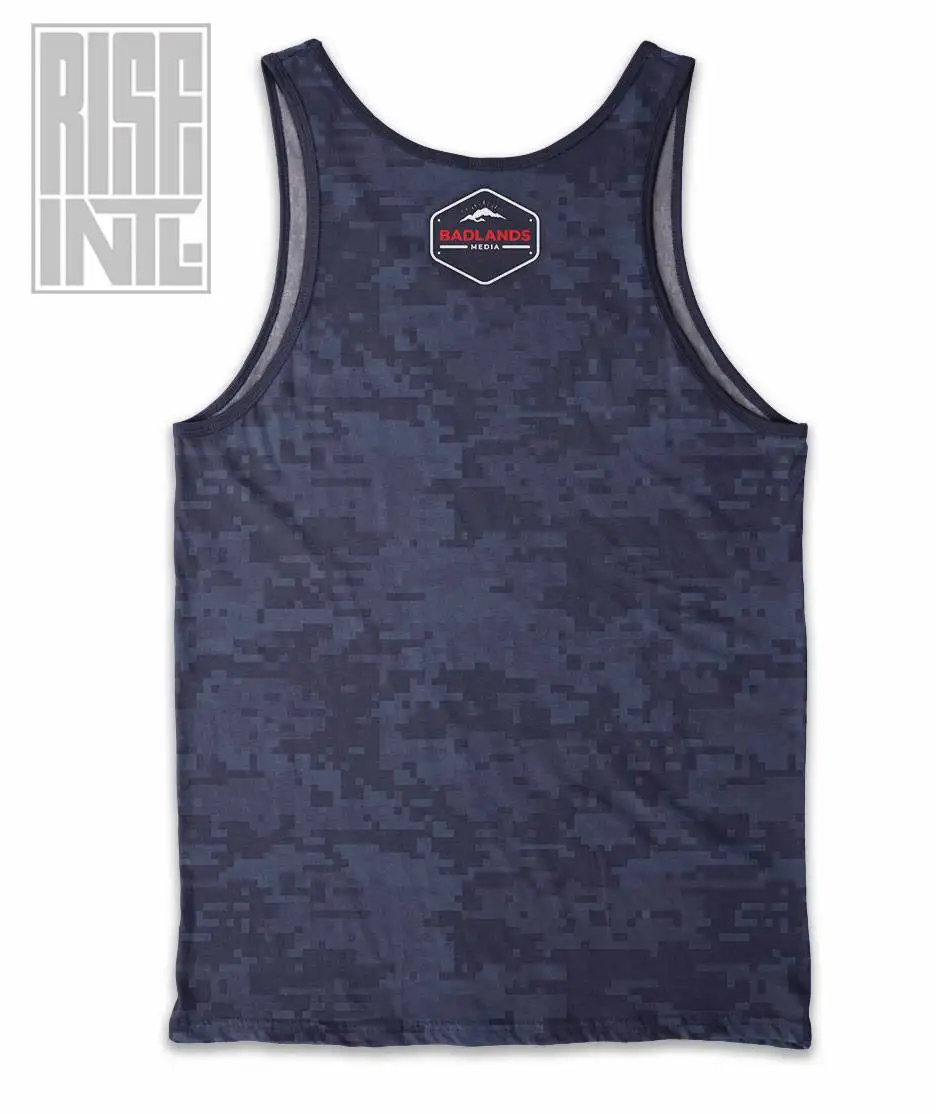 Badlands Media / Devolution / Mens Tank / Blue Digital Camo