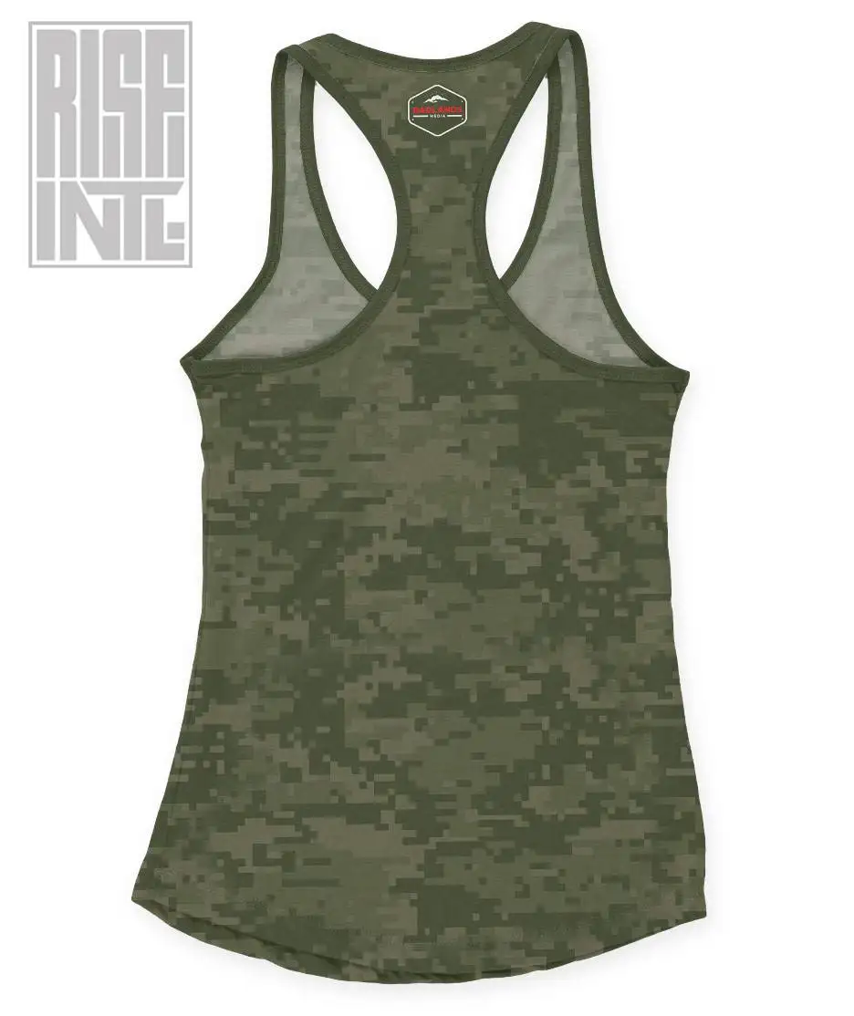 Badlands Media / Devolution / Womens Tank / GREEN DIGITAL CAMO