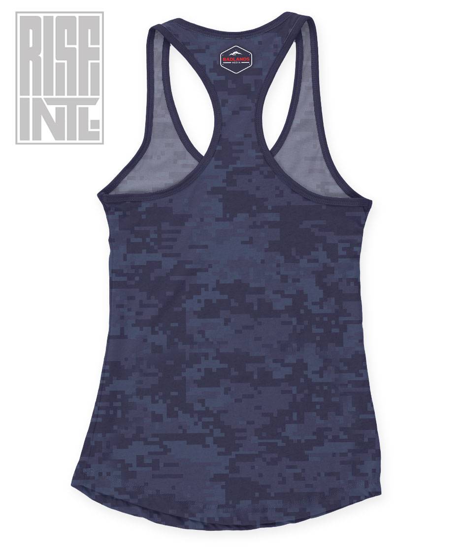 Badlands Media / Devolution / Womens Tank / BLUE DIGITAL CAMO