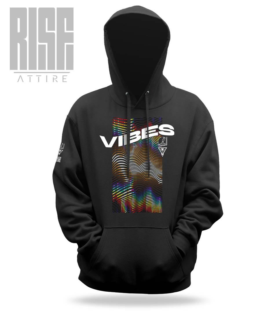 VIBES // Lines of Light V1 // Unisex Cotton Pullover Hoodie