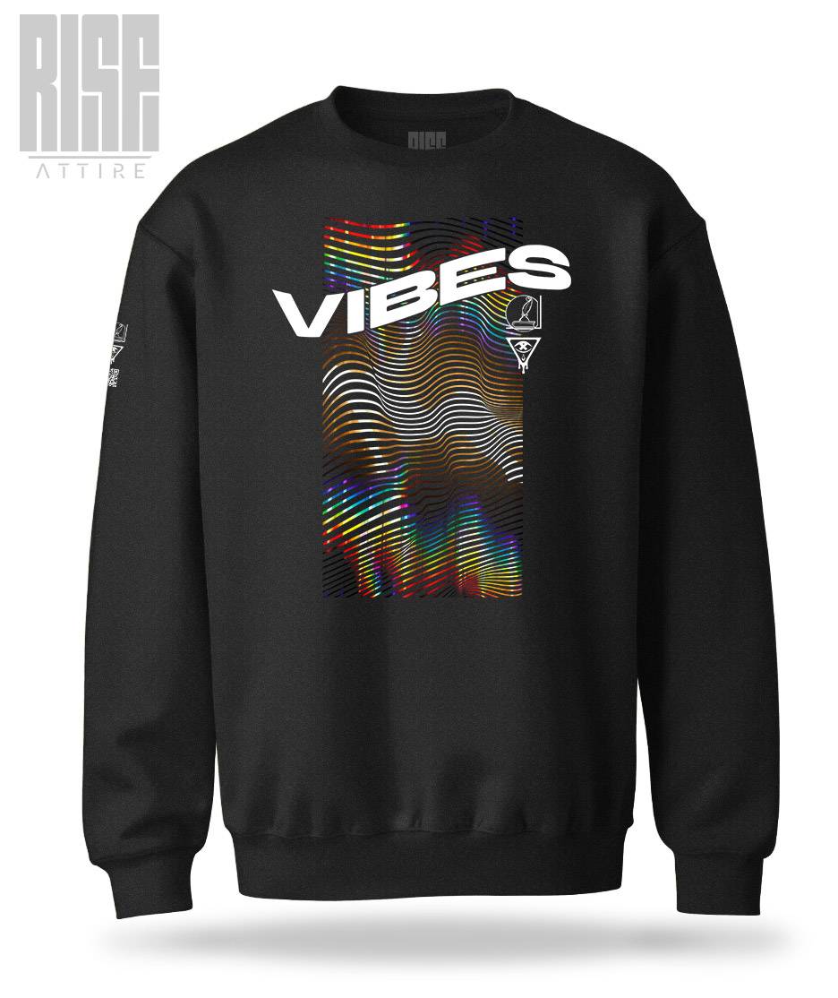 VIBES // Lines of Light V1 // Unisex Crewneck Sweater