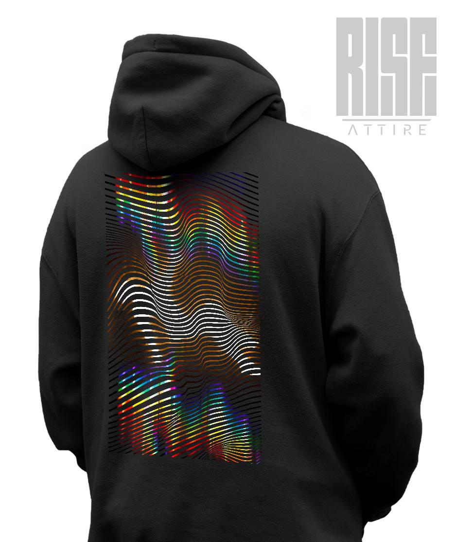 VIBES // Lines of Light V1 // Unisex Cotton Zip-Up Hoodie