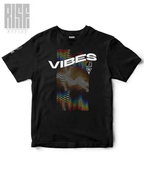 VIBES // Lines of Light V1 // Unisex Heavyweight Cotton Tee