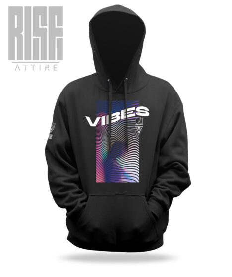 VIBES // Lines of Light V2 // Unisex Cotton Pullover Hoodie