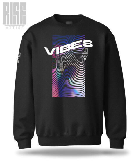 VIBES // Lines of Light V2 // Unisex Cotton Crewneck Sweater