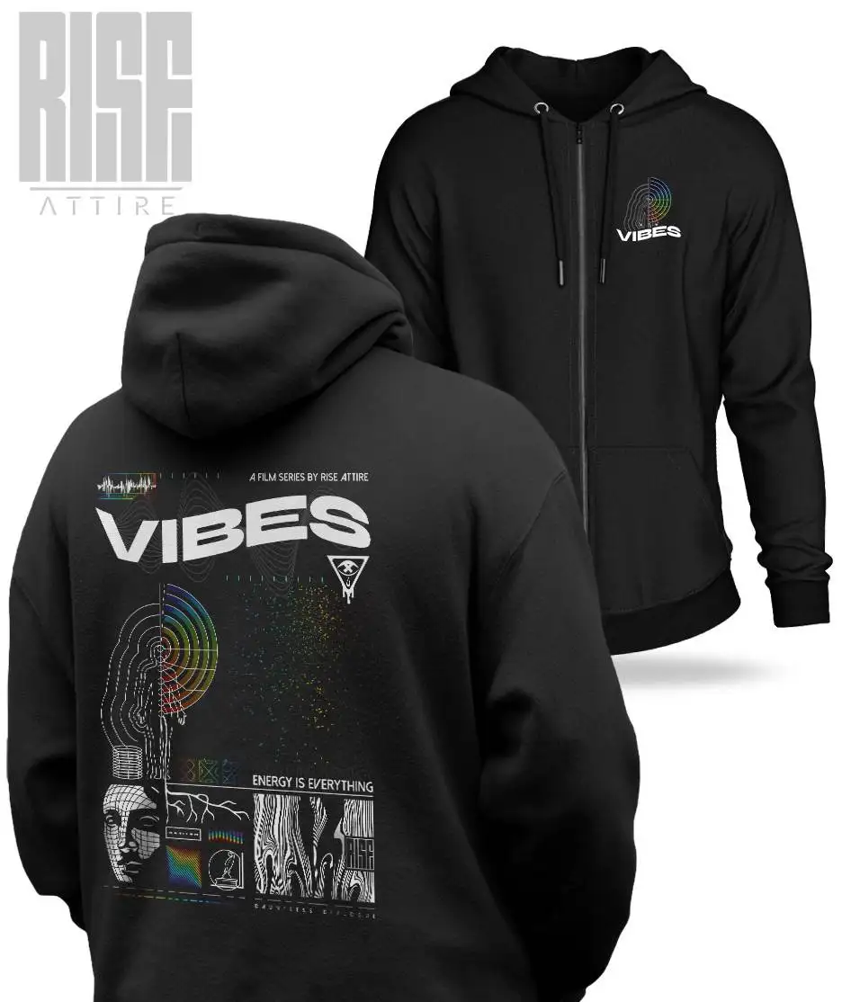 VIBES // Signature Series // VIBES 01 Zip-Up Hoodie // RISE Attire
