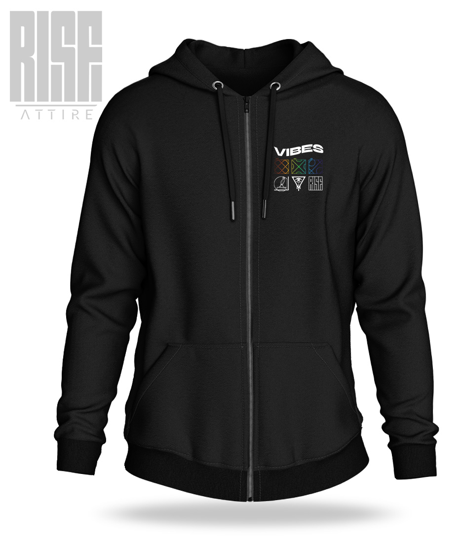 VIBES 01 // Unisex Cotton Zip-Up Hoodie