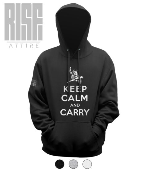 Keep Calm and Carry DTG Unisex Cotton Hoodie