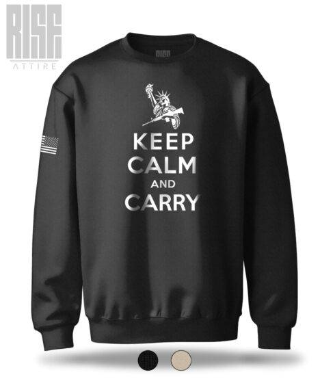 Keep Calm and Carry DTG Unisex Crewneck Sweatshirt