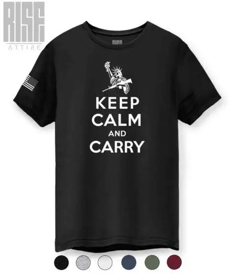 Keep Calm and Carry DTG Unisex Cotton Tee