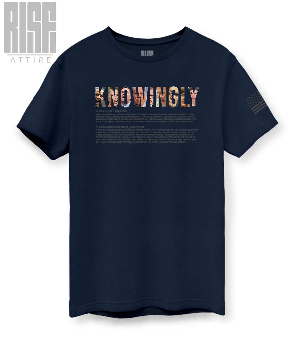 KNOWINGLY // Cotton Unisex Tee // Navy Blue