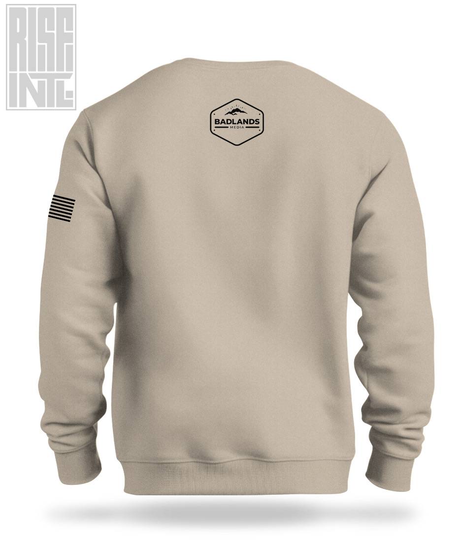 RISE INTL // Badlands Media // Sovereign Alliance // DTG Unisex Sweater Sweatshirt // Sand // Back