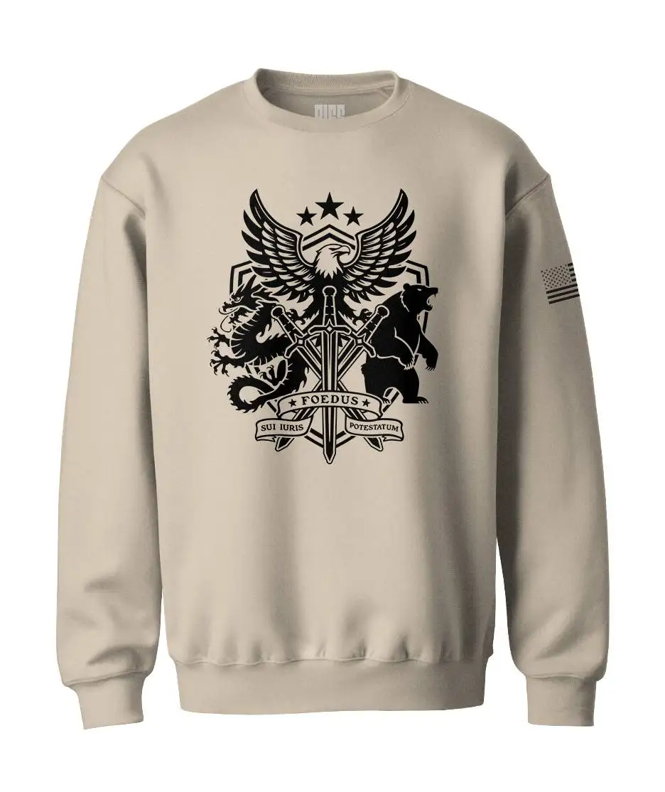 RISE INTL // Badlands Media // Sovereign Alliance // DTG Unisex Sweater Sweatshirt // Sand // Carousel