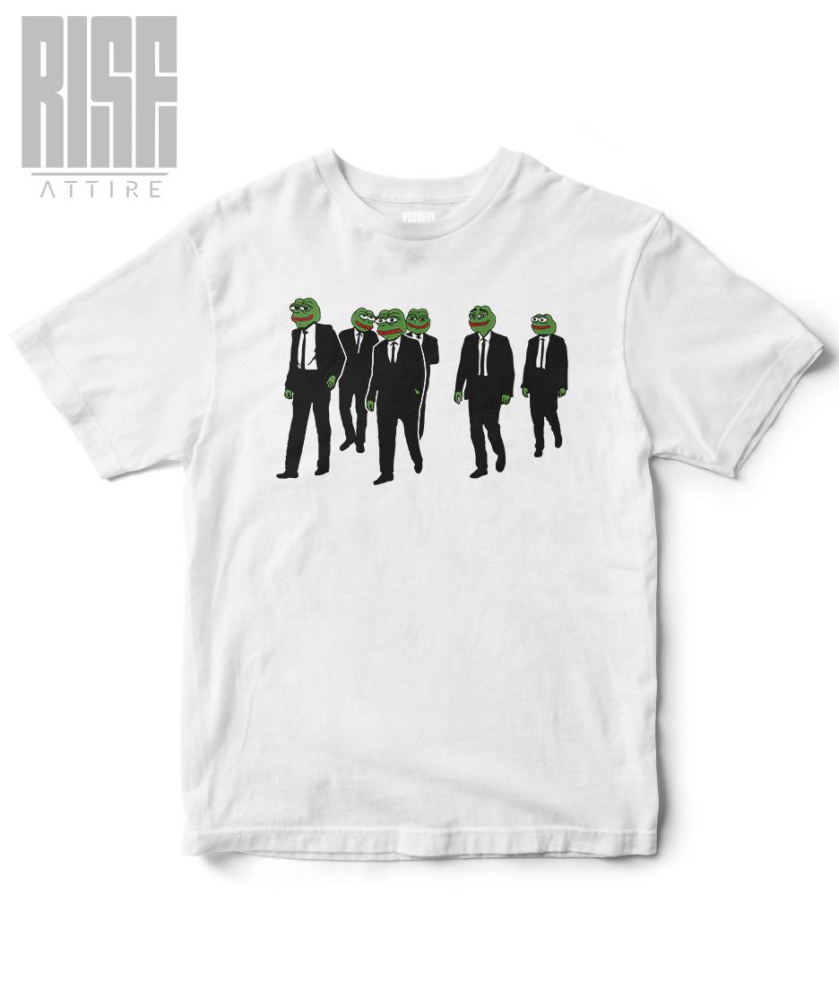 RESERVOIR FROGS // Heavyweight DTG Cotton Tee // WHITE // FRONT // RISE ATTIRE