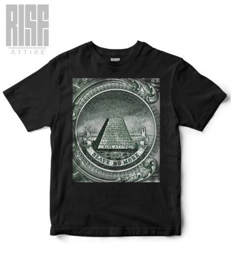 SLAVE NO MORE // Cotton DTG Heavyweight Tee // BLACK // FRONT // RISE ATTIRE