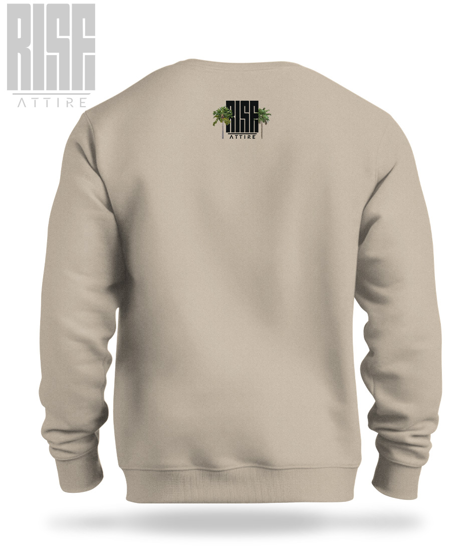 Hell // Epstein // Unisex Sweater Sweatshirt // Sand // Back // RISE ATTIRE